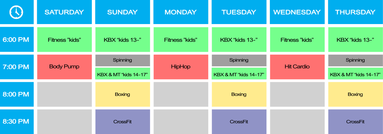 Weekly Class Schedule: Find Your Fit